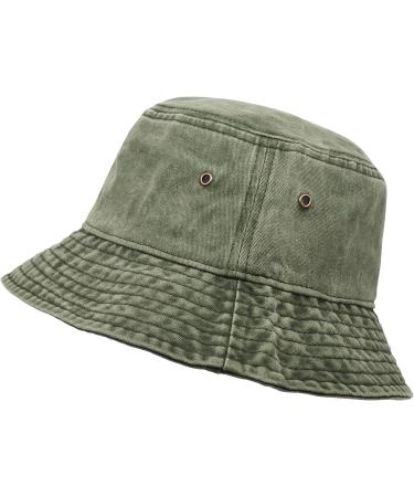 Washed Denim Wide Brim Bucket Hat | Outdoor Sun Cap for Fishing & Hiking - Buy Online on GoSupps.com