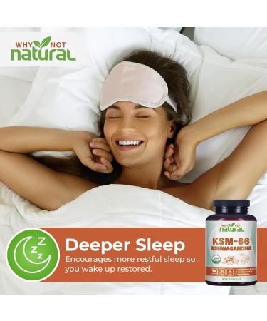 Why Not Natural Organic Ashwagandha KSM 66 Supplements Capsules - KSM66 - Buy Online on GoSupps.com