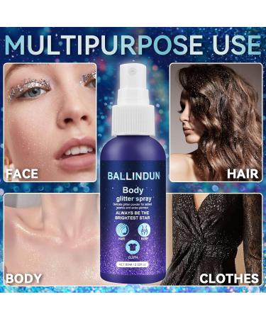 Shop Long-Lasting Body & Face Glitter Spray - 60ml Shimmer Makeup for Festivals & Parties - Buy Online on GoSupps.com