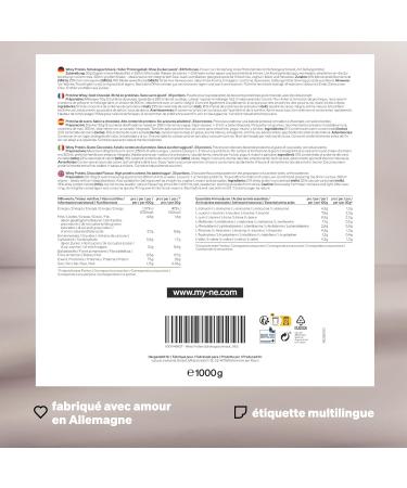 Whey protein powder Chocolate 1 kg 23 g protein per serving for your muscle building highly dosed produced and tested in the laboratory in Germany - Buy Online on GoSupps.com