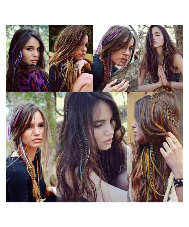 Rainbow Spring Hair Extensions - 16 Colored Strands for Synthetic Hair | Vibrant Artificial Hairline  - Buy Online on GoSupps.com