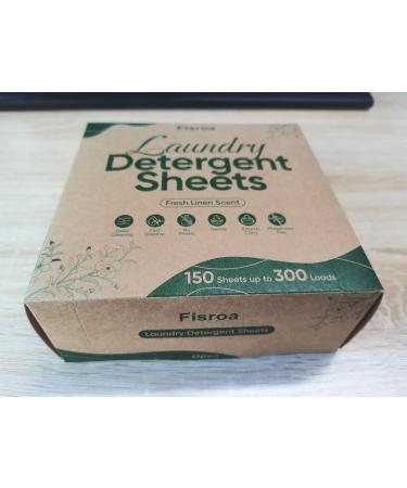 Eco-Friendly Travel Laundry Detergent Sheets - 300 Loads Plastic-Free Fresh Linen Scent | Fisroa - Buy Online on GoSupps.com