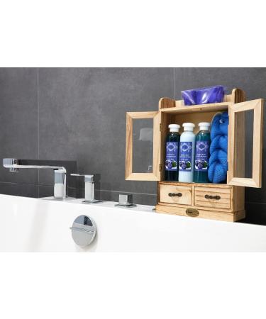 Buy BRUBAKER Cosmetics Bath and Care Set - Blueberry in Wooden Cabinet | International Shipping Available - Buy Online on GoSupps.com