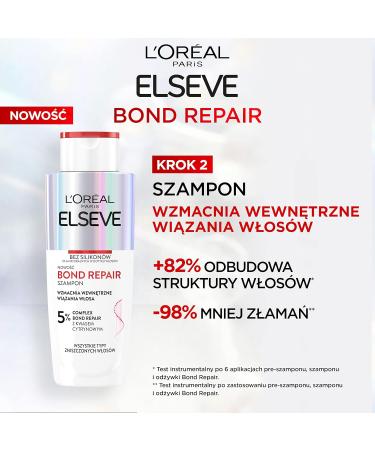 L'Oreal Paris LOr al Paris Elseve Bond Repair Shampoo 200ml - Buy Online on GoSupps.com