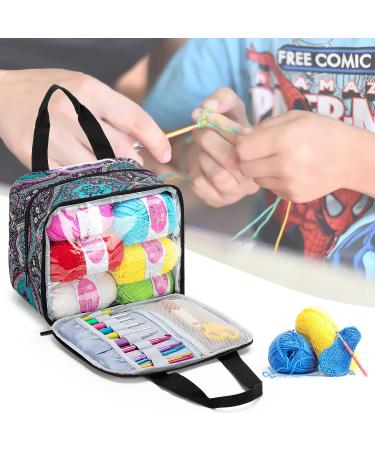 LoDrid Small Portable Knitting Bag  Crochet Yarn Storage Bag  Knitting Tote Bag for Knitting Starter Kit  Travel Yarn Organizer for Yarn & Crochet Supplies for Beginner  Kid & Adult  Totem (Bag Only) - Buy Online on GoSupps.com