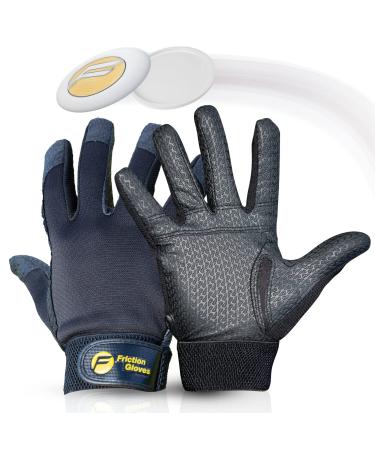 Friction Gloves - Ultimate Frisbee Gloves - Rubberized Palm & Fingers for Amazing Grip in All Conditions - Play Your Best in Any Weather Adult XS