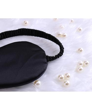 Personalized Satin Sleep Eye Mask - Custom Monogram Bridesmaid Gift, Hen Party Favor, Wedding & Birthday Gift for Her (Black) - Buy Online on GoSupps.com