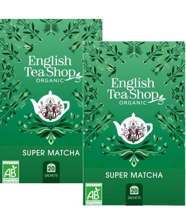 English Tea Shop - Th vert matcha bio riz grill - Bo te de 20 sachets - Lot de 2