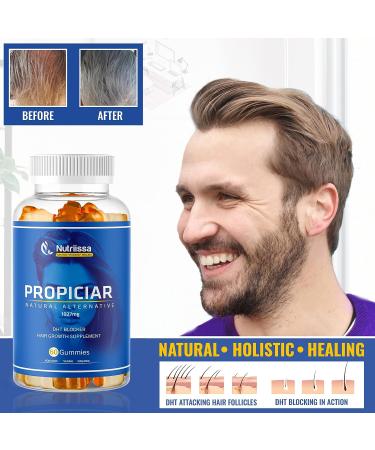Nutriissa PROPICIAR Hair Loss Supplements - 60 Vegan Gummies for Men & Women - DHT Blocker with Biotin, Zinc, Iron & Vitamins for Hair Growth - 1027mg Mega-dosed Complex - Buy Online on GoSupps.com