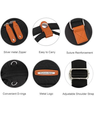 Pomelo Embossed Black Baby Changing Bag with Pram Clips and Changing Mat - Mom and Dad's Ultimate Essential - Buy Online on GoSupps.com