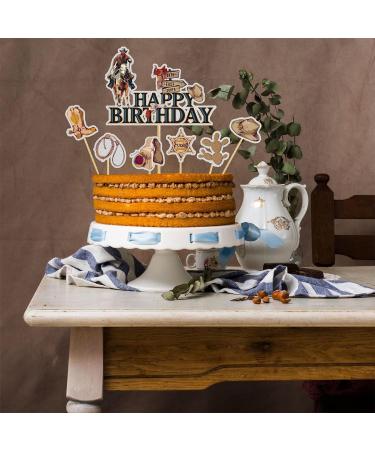NICENEEDED 31 Pcs Cowboy Cupcake Toppers Glitter Western Rodeo Cupcake Picks Hats Boots Cupcake Picks for Western Party Baby Shower Birthday Party Cake Decorations Supplies - Buy Online on GoSupps.com