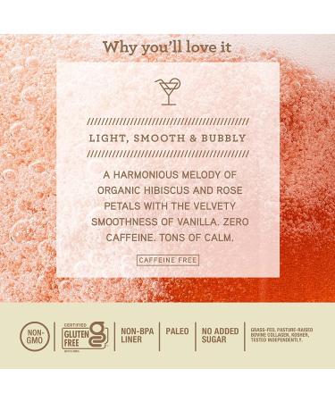 SKINTE Collagen Sparkling Tea - Organic Hibiscus Vanilla 12 oz (Pack of 12) | 3000mg Collagen | Antioxidants & Vitamin C | Skin & Mood Benefits | Caffeine Free - Buy Online on GoSupps.com