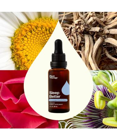 Plant Therapy Organic Sleep Better Tincture 30 mL (1 oz) Supports Relaxation & Sleep Helps Calm a Busy Mind with Chamomile Lemon Balm & Valerian Extracts - Buy Online on GoSupps.com