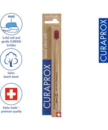 Curaprox Wood Ultra Soft Toothbrush - Assorted Colors | Eco-Friendly Dental Care - Buy Online on GoSupps.com