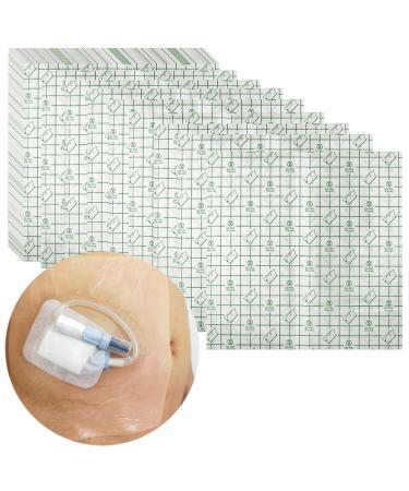 Waterproof Shower Cover Shields for Dialysis Port Picc Line Chest Catheter PD Peritoneal Dialysis Chemo Port Feeding Tube G-Tube Patient Shower Protector 8x8 Inch (Pack of 25)
