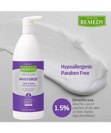 Medline Remedy Specialized Skin Cream Unscented 32 oz. Advanced Moisturizing Formula for Dry Skin Single Pack - Buy Online on GoSupps.com