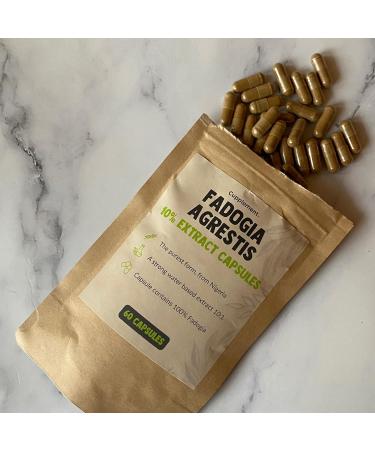 Cupplement Fadogia Agrestis 60 Capsules - 10% Extract 500 MG | 4 Sachets + Free Pillbox - Superfood 5 Pack - Buy Internationally - Buy Online on GoSupps.com