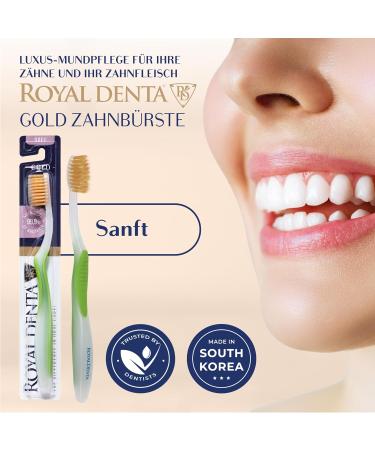 Royal Denta Nano Gold Toothbrush - Soft Green | International Shipping Available - Buy Online on GoSupps.com