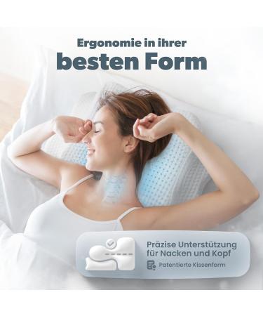 Birkental Orthopedic Pillow Set - Adjustable Memory Foam Neck Support & Ergonomic Sleeping Pillow for Side & Stomach Sleepers - Buy Online on GoSupps.com