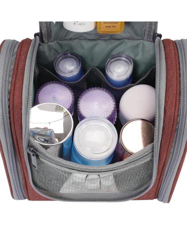 Travel Hanging Toiletry Wash Bag Makeup Cosmetic Organizer - Jujube Red Medium Size for Women - Buy Online on GoSupps.com