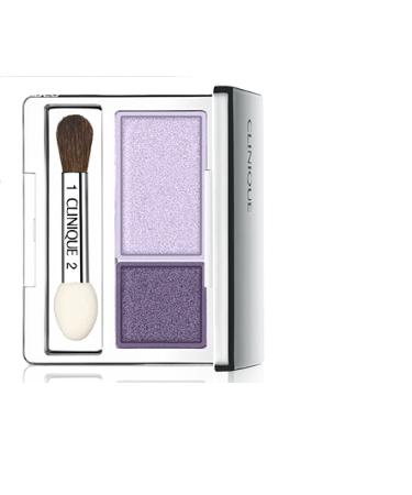 Clinique All About Shadow Eye Duo Shade (21 Twilight) Mauve and Brandied Plum .07 Ounce Violet and Purple Shimmer Twilight Mauve