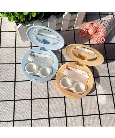 Nfegsiya Green Contact Lens Container - Sweet Travel Case for Unisex Eyes Care with Mirror - Ideal Holder for Contact Lenses - Buy Online on GoSupps.com
