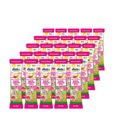 Alete consciously fruit grain bar Banane raspberry apple perfect as a snack for in between without palm oil & aroma substances from 3 years 25 g Pack (25 x 25g) banane raspberry apple 25 x 25 g