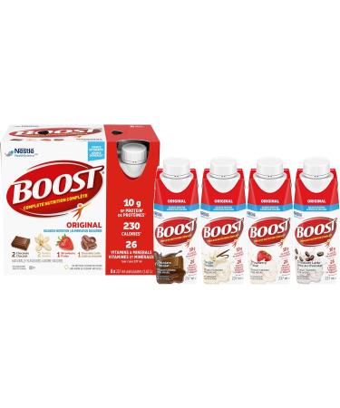 BOOST Fruit Flavoured Drink Peach (237ml 24 count) + BOOST Original Meal Replacement Drink (237ml 6 count Variety Pack) - Buy Online on GoSupps.com