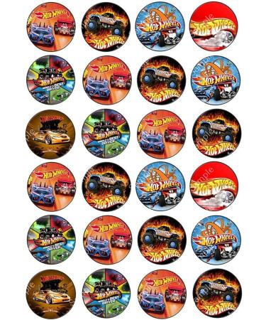 24 x PRECUT Racing Car Edible Wafer Cupcake Toppers Cake Decoration - Buy Online on GoSupps.com