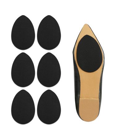Makryn Non-Slip Shoes Pads Adhesive Sole Protectors  High Heels Anti-Slip Shoe Grips Bottom (Black 3 Pairs)