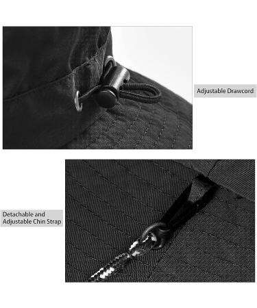 FEICUI Quick Dry UV Protection Bucket Hat - Black | Men Women Outdoor Boonie Hat - Buy Online on GoSupps.com