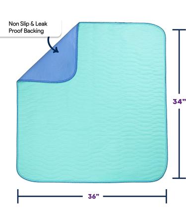 IMPROVIA Washable Underpads  34" x 36" (Pack of 4) - Heavy Absorbency Reusable Incontinence Pads for Kids  Adults  Elderly  and Pets - Waterproof Protective Pad for Bed  Couch  Sofa  Furniture  Floor 4 34x36 - Buy Online on GoSupps.com
