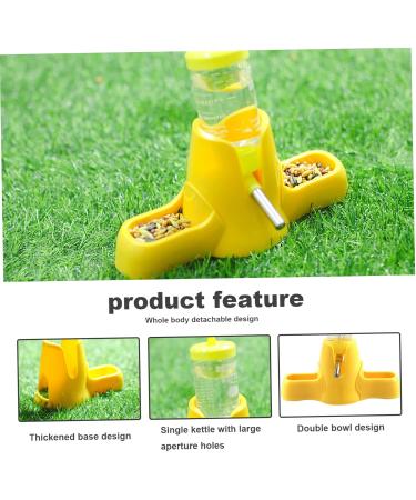 Hamster Water Bottle with Stand 80ML Guinea Pig Water Bottle and 2 Food Dispensers Free Standing Automatic Bottle Dispenser for Small Animals - Buy Online on GoSupps.com