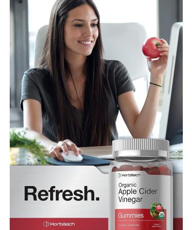 Organic Apple Cider Vinegar Gummies | 60 ct | Vegan, Non-GMO & Gluten-Free | USDA Certified | Apple Flavor - Buy Online on GoSupps.com