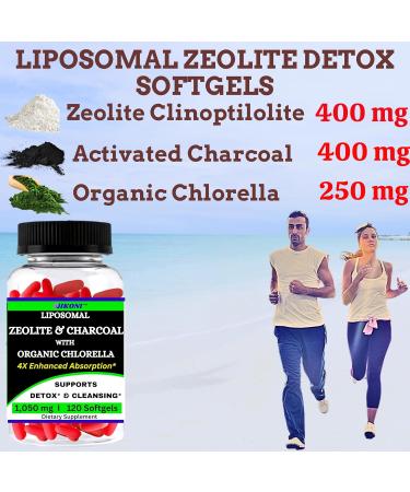 Nikoni Liposomal Zeolite, Activated Charcoal & Organic Chlorella, Supports Full Body Detox - 120 Vegan Softgels 120 Softgelss - Buy Online on GoSupps.com