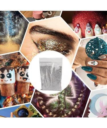  TEUOPIOE 50g Gorgeous Eye Catching Sparkle Sparkle Widely Used Easy Remove Glitter Craft Eye Shadow Gift (Silver) - Buy Online on GoSupps.com