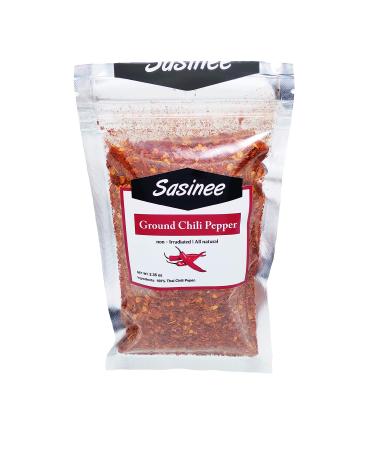 Sasinee Ground Thai Chili Powder All-Natural - Non-GMO Organic - Natural Ingredients Ideal for Thai and Asian Cuisine. (Pack of 1) 2.35 Ounce (Pack of 1)