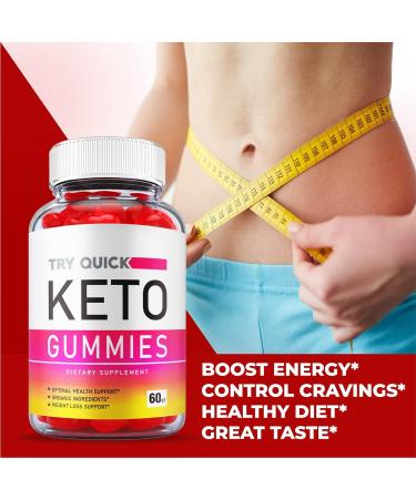 2 Pack Try Quick Keto ACV Gummies with B12, B6, Beet Root Juice - Vegan Non GMO Formula (120 Gummies) - Buy Online on GoSupps.com
