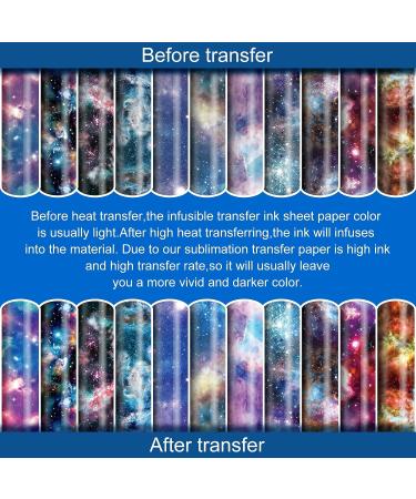 TIFEE Infusible Ink Transfer Sheets 11 Pcs 12 x 10 Galaxy Sublimation Transfer Paper for Cricut Mug DIY T- Shirts Coasters Tote Bags Starry - Buy Online on GoSupps.com