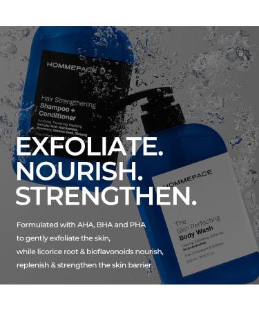 HommeFace Men s The Skin Perfecting Body Wash with Pump 16.9 Fl. Oz. - Korean Skincare Technology for Body Acne with BHA AHA PHA - Buy Online on GoSupps.com