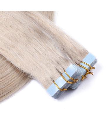 Tape In Hair Extensions - Gray 40cm | 100% Remy Real Hair | Adhesive Tape | 50 Bricks (4cm Wide) | Novon Hair Extensions - Buy Online on GoSupps.com