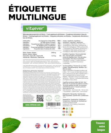 Betaine (TMG) - 150g - Sugar beet betaine - 99% purity - Trimethylglycine - High dose - Vegan - Buy Online on GoSupps.com