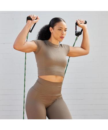 SPRI Braided Xertube Resistance Bands - Premium Medium Exercise Band for Home Gym Fitness Training - Comfort Grip for Men & Women - Buy Online on GoSupps.com