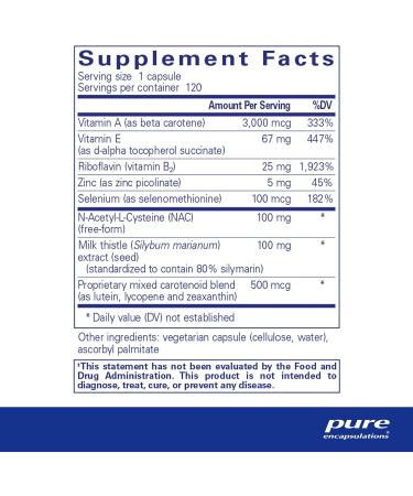 Pure Encapsulations Antioxidant Formula | Broad Spectrum Support | 120 Capsules - Premium Antioxidants for Overall Health - Buy Online on GoSupps.com