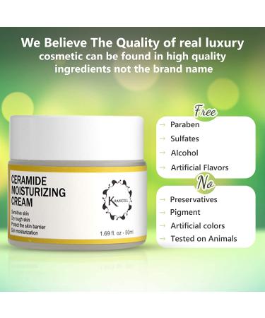 Ceramide Moisturizer Cream - 1.69oz Hydrating & Moisturizing | Korean Skin Care Organic Ceramides for Sensitive & Dry Skin - Buy Online on GoSupps.com
