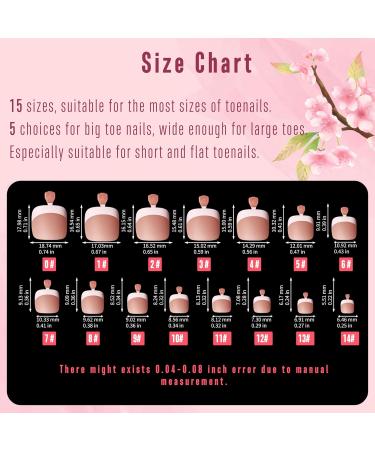 NOVO OVO Orange Pink French Tip Soft Gel Toe Nail Extensions - 360Pcs Full Cover False Nails in 15 Sizes for DIY - Buy Online on GoSupps.com