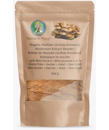 Maitake Mushroom (Grifola Frondosa) - Fantastic Fungi - Maitake mushroom fruiting body powder - (Grifola Frondosa) mushroom extract Highly Concentrated (100 Grams) 100 g (Pack of 1)