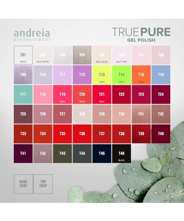 Andreia Professional Hema Free Gel Polish - TRUE PURE 21 Free and 100% Vegan for Sensitive Nails - Semi-Permanent UV LED Soak Off Gel Nail Varnish - Base Coat 10.5ml - Buy Online on GoSupps.com