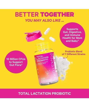 Pink Stork Lactation Support Drink Mix - Fenugreek, Milk Thistle & Alfalfa - 18 Servings (Strawberry) | Postpartum Breastfeeding Supplement - Buy Online on GoSupps.com