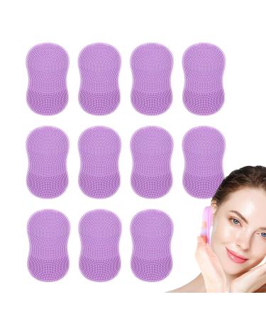 Face Scrubber Manual Deep Cleaning Face Scrubbing Silicone Brush Manual Massaging Face Scrubber with Soft Bristles for Camping Travelling Purple